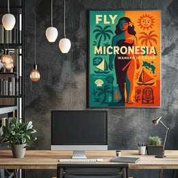 Fly Micronesia Wander in Color Poster