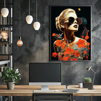 Surreal Woman Celestial Dreamscape Abstract or Artistic Poster