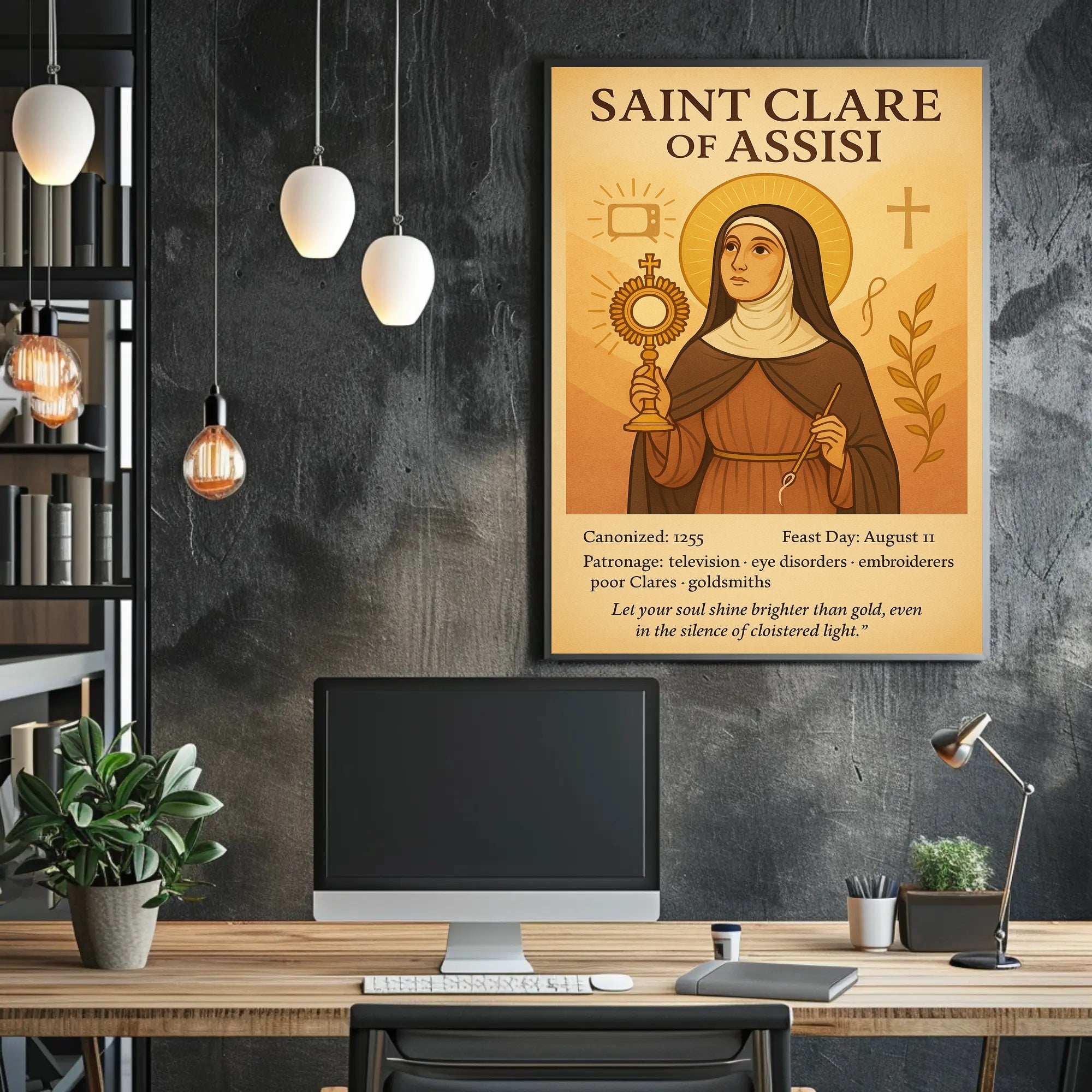 Saint Clare of Assisi Religious Heritage Poster