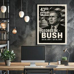 George W. Bush 43rd President of the United States Digital Montaje Poster