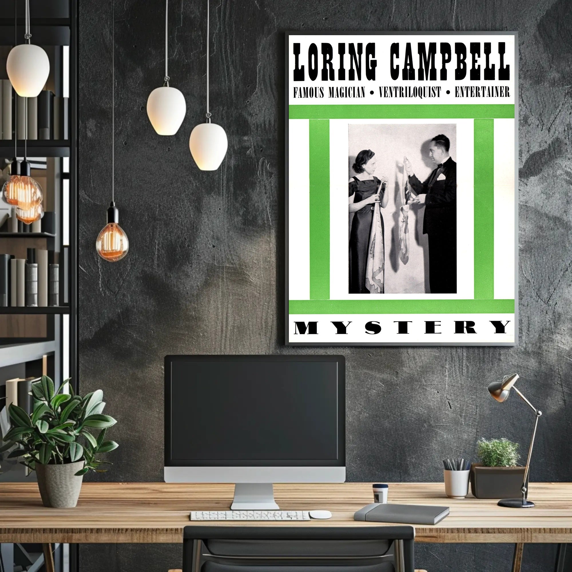 Vintage Magic Show Poster Featuring Loring Campbell - Cultural Poster