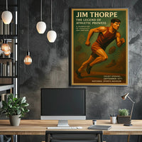 Jim Thorpe Athletic Legacy Vintage Sports Poster