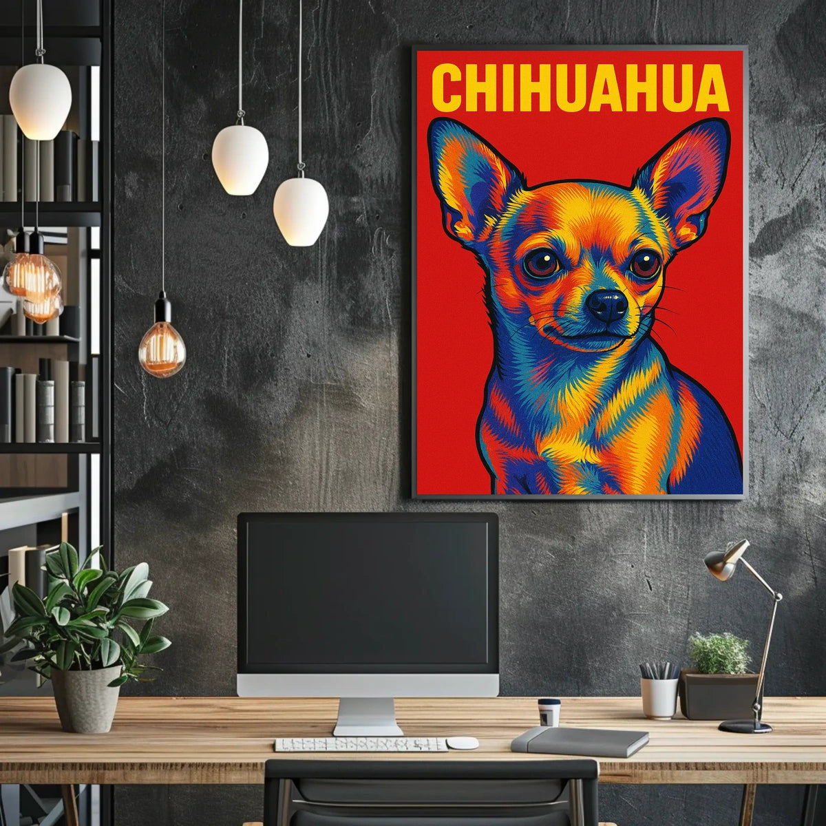 Vibrant Chihuahua Portrait Poster