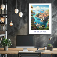 Dubrovnik's Enchanting Cityscape Travel Poster PosterGoat