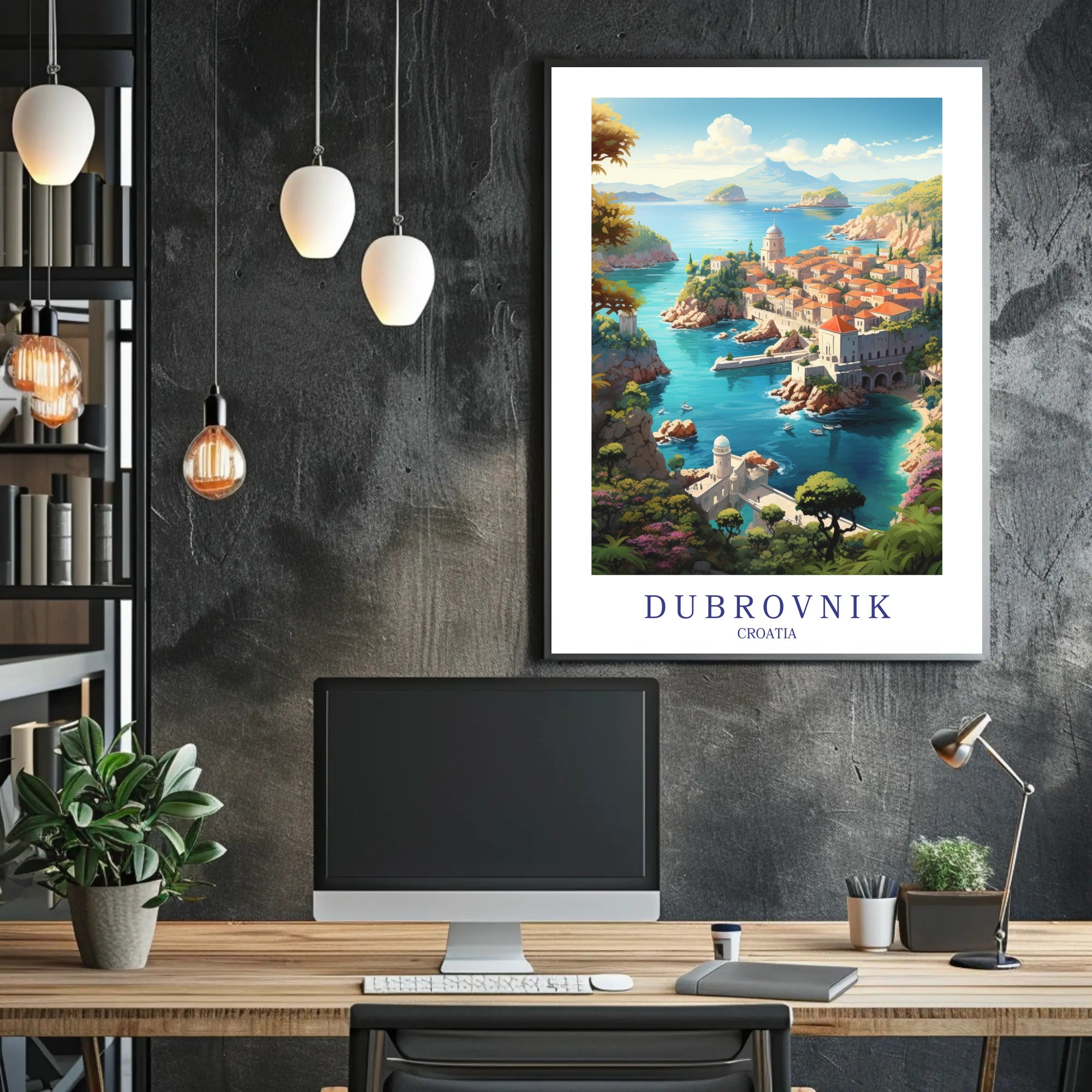 Dubrovnik's Enchanting Cityscape Travel Poster PosterGoat