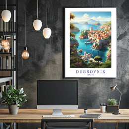 Dubrovnik's Enchanting Cityscape Travel Poster PosterGoat
