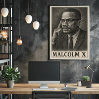 Malcolm X Portrait Poster