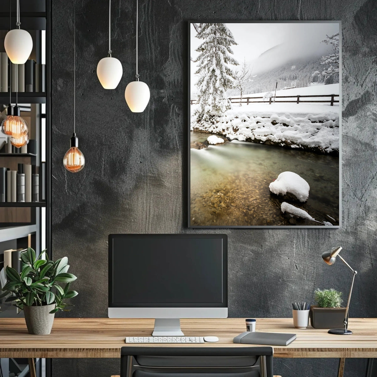 Serene Winter Landscape Tranquility National Park Poster