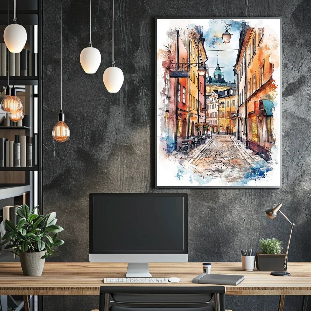 Stockholm Gamla Stan Old Town Sweden Historic Street Poster