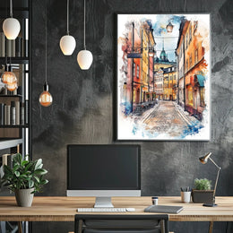 Stockholm Gamla Stan Old Town Sweden Historic Street Poster