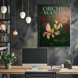 Orchid Mantis Elegance in Motion Poster