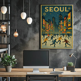 Winter Skating In Seoul Poster