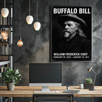 Buffalo Bill Western Historical Portrait Poster