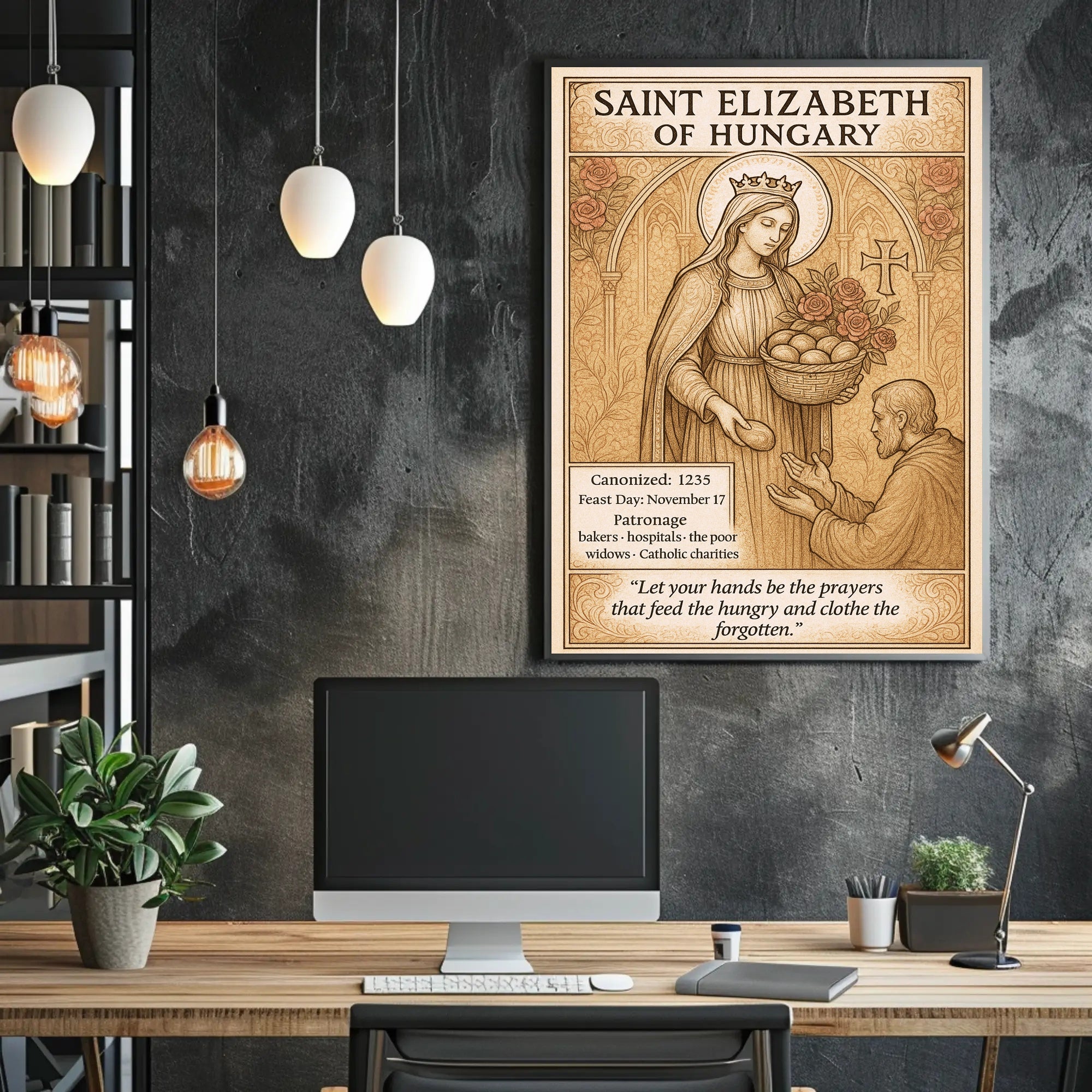 Saint Elizabeth of Hungary Poster PosterGoat