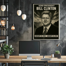 Bill Clinton 42Nd President Poster