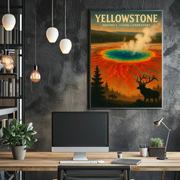 Yellowstone Natures Living Laboratory Poster PosterGoat