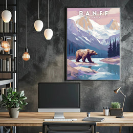 Banff Wilderness Adventure Vintage Travel Poster