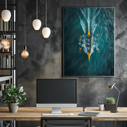 Rowing In Harmony Poster PosterGoat