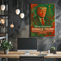 Donald Trump Abstract Christmas Political Poster