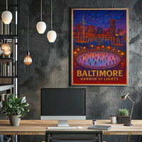 Baltimore Harbor Of Lights Poster