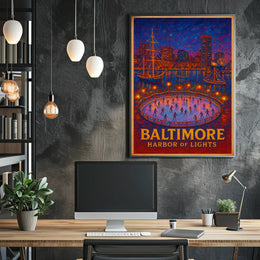 Baltimore Harbor Of Lights Poster