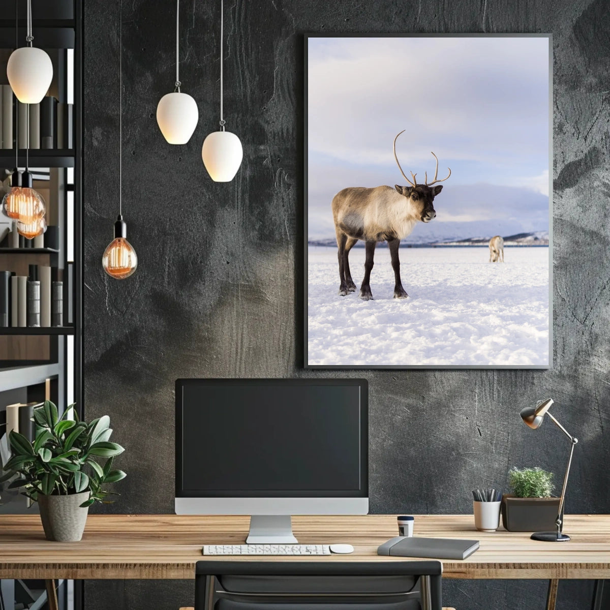 Winter Wilderness Majestic Reindeer Poster