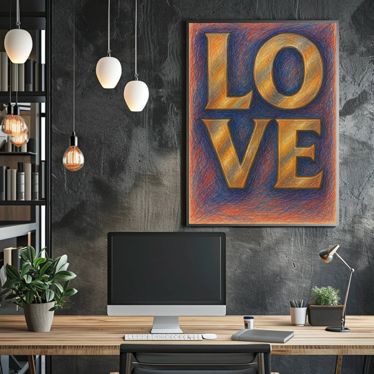 Vibrant Abstract Art Piece for Creative Spaces Poster