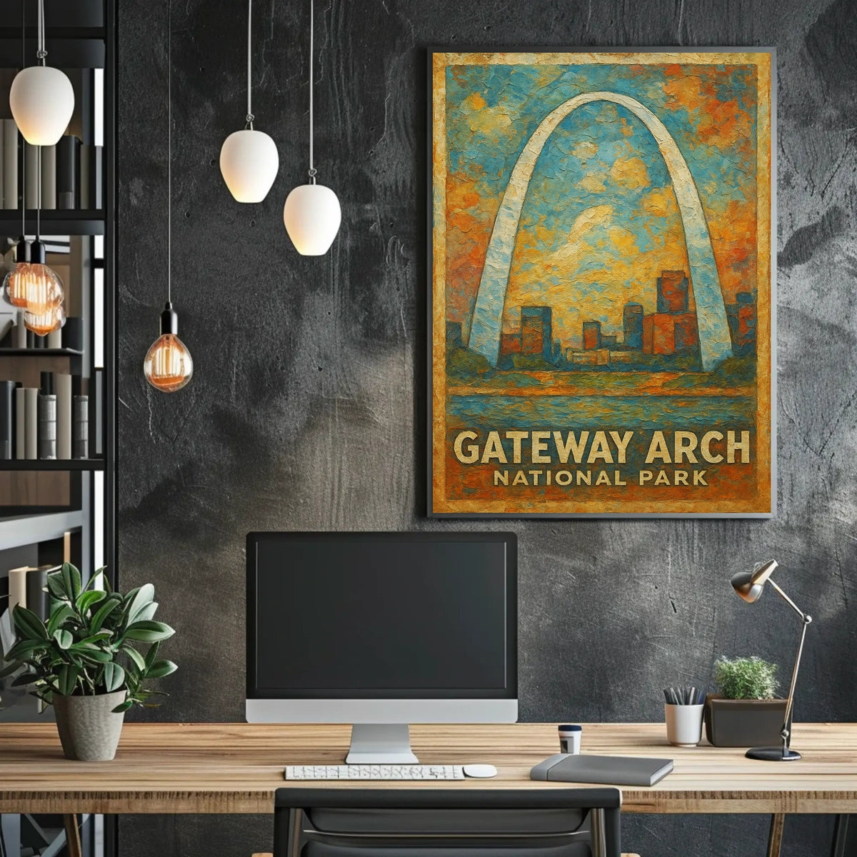 Gateway Arch National Park Majestic Scenic Wanderlust Inspired Home Decor Poster