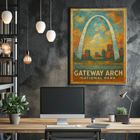 Gateway Arch National Park Majestic Scenic Wanderlust Inspired Home Decor Poster