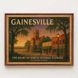 Gainesville Heritage Wall Art Print Decor