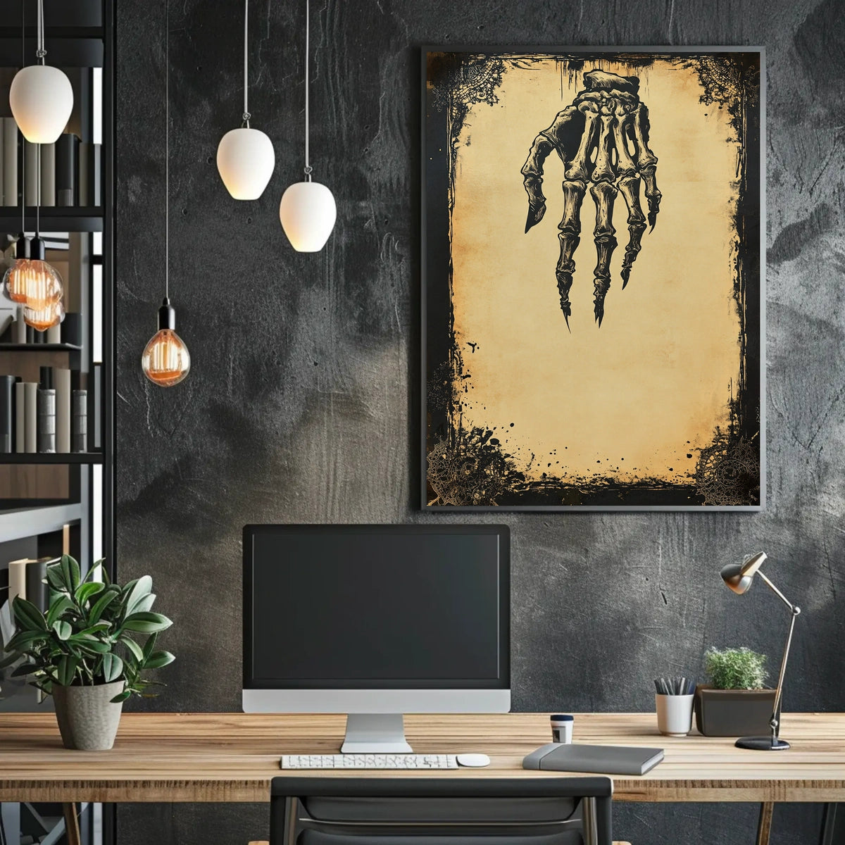 The Grim Reach Artistic Skeleton Poster