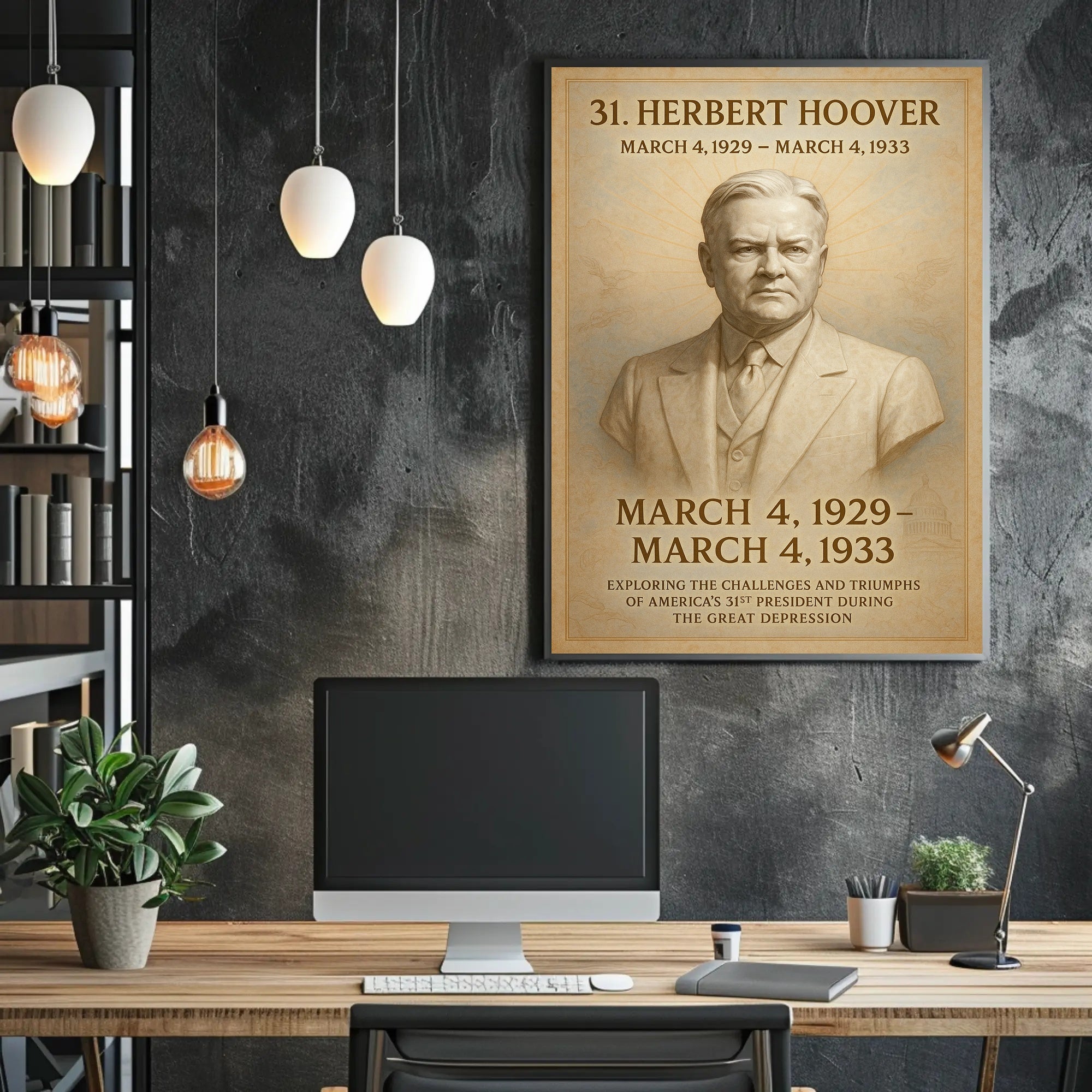 Herbert Hoover Portrait: Historical or Presidential Poster