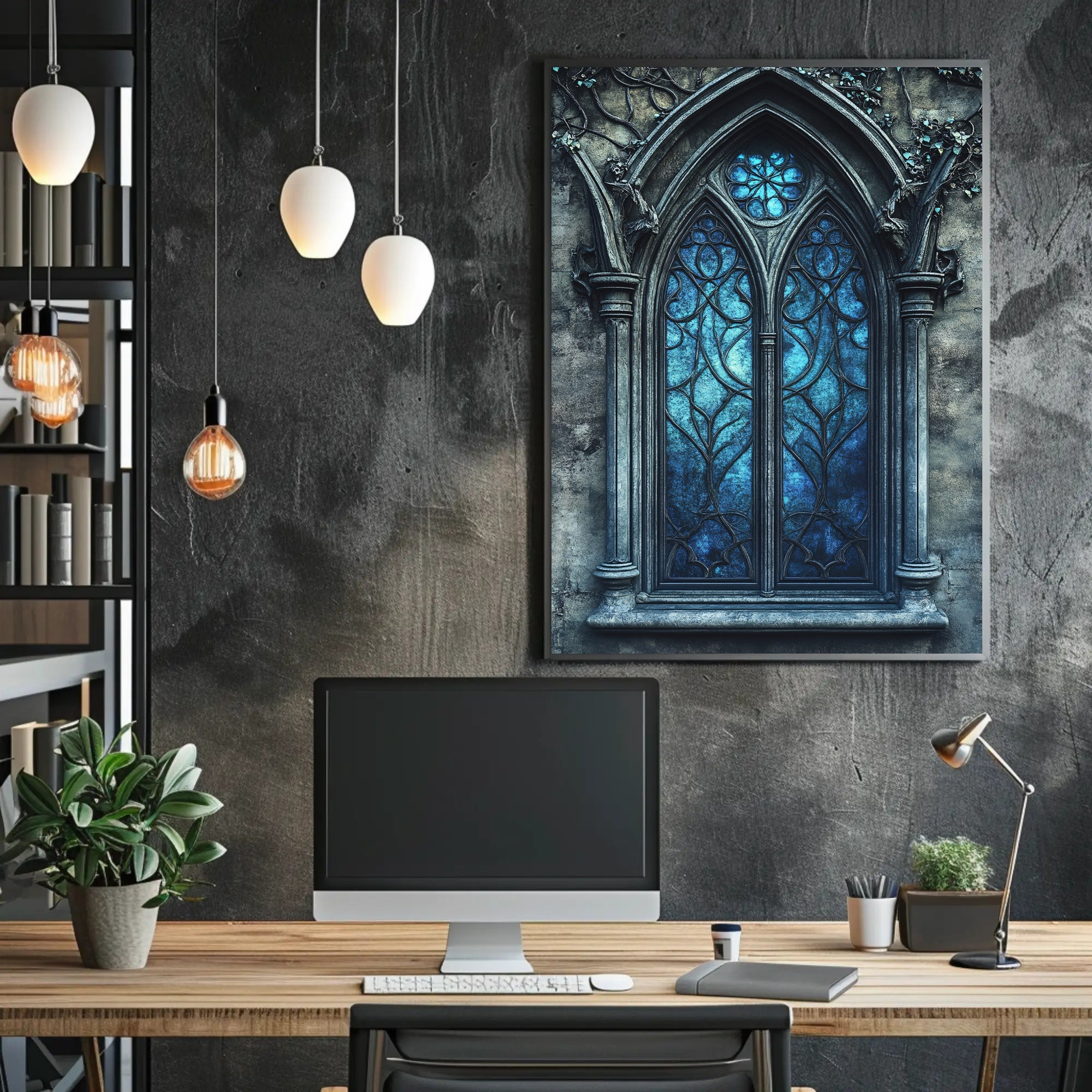 Gothic Window Elegance Poster