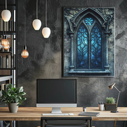 Gothic Window Elegance Poster