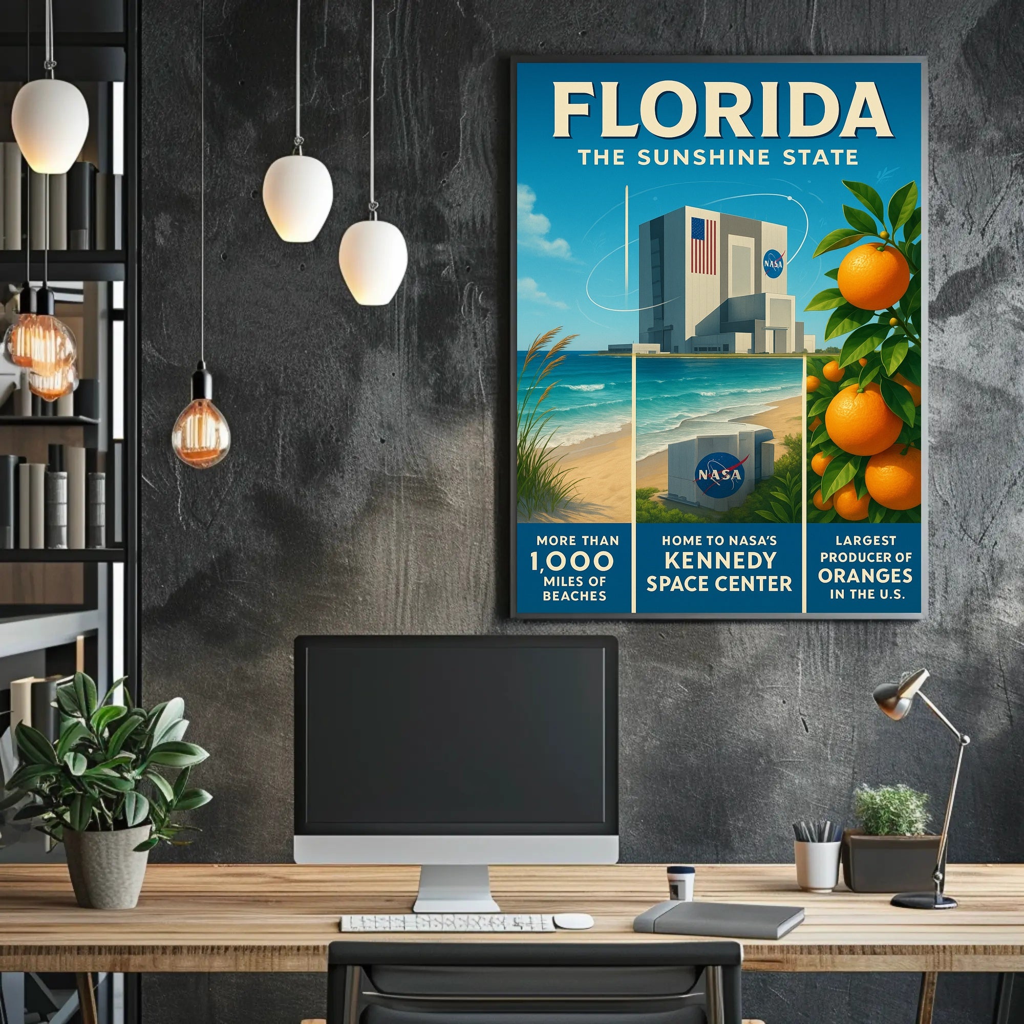 Florida Vintage Travel Poster: Sunshine State Adventure