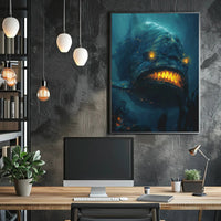 Mythical Sea Monster in Fantastical Underwater Adventure Poster PosterGoat
