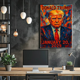 Donald Trump 47th President of the United States Glitch Hop Art Poster
