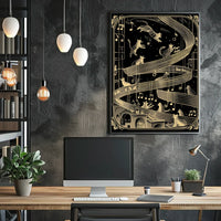 Futuristic Cityscape Art Poster