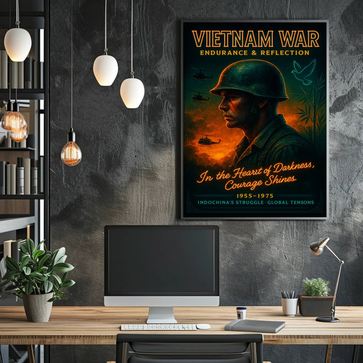 Vietnam War Endurance Reflection Poster