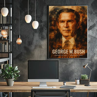 George W. Bush 43rd President of the United States Double Exposure Poster