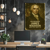 James Madison 4th President of the United States Damaged Photograph Poster