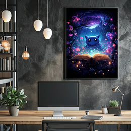 Enchanted Night Mystic Forest Surrealism Dreamers Poster