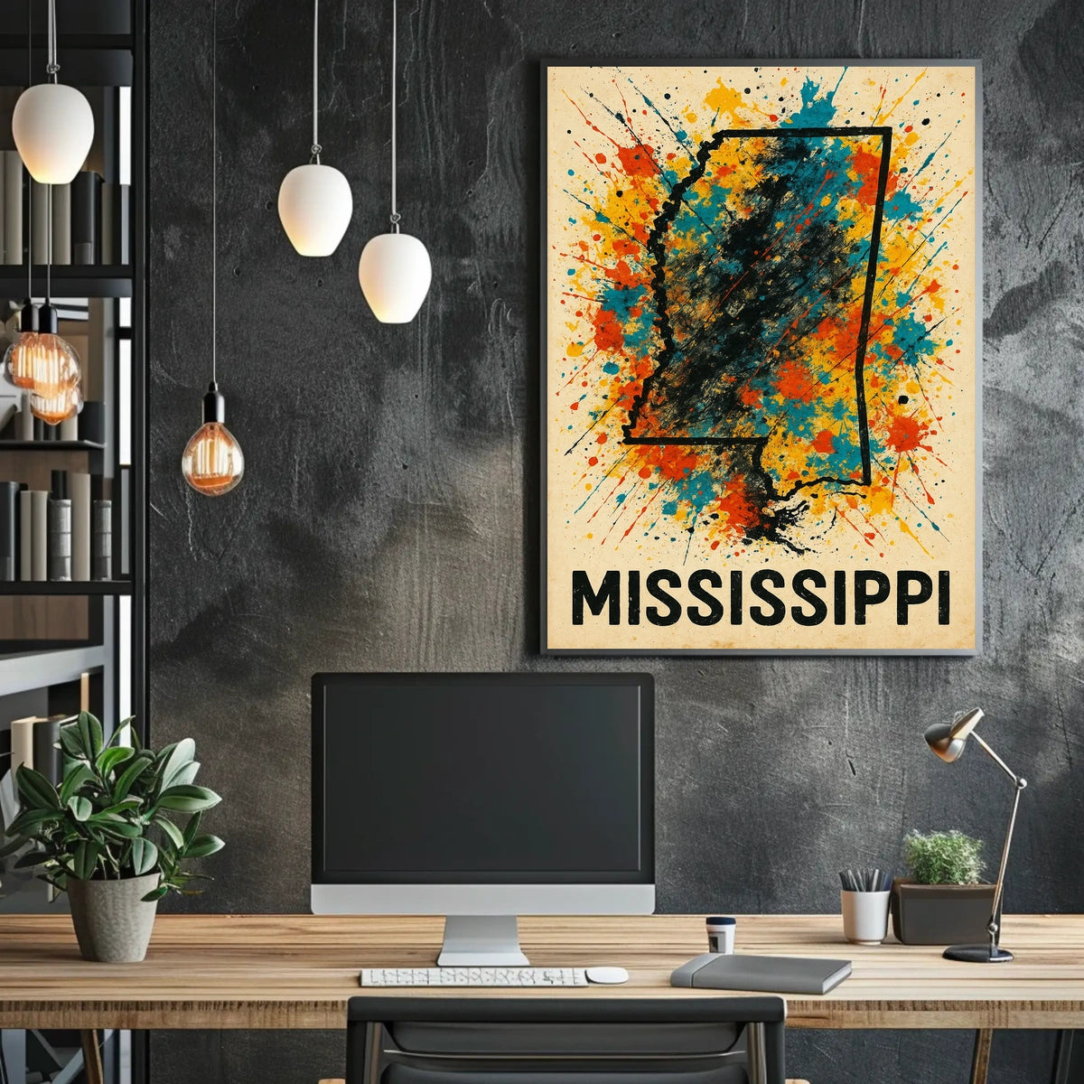 Mississippi Splash Art Poster