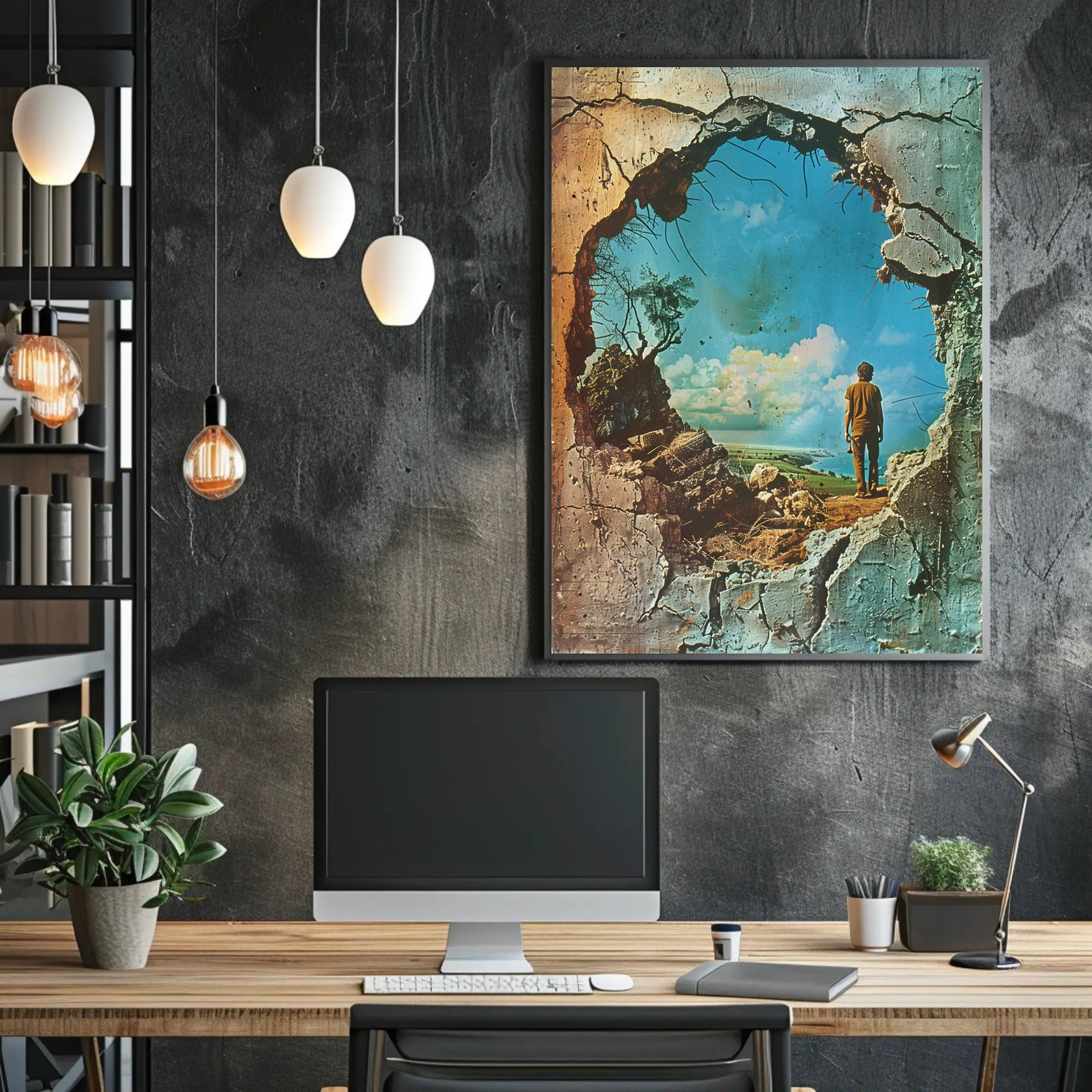 Through The Cracks Poster Art Print for Home Decor and Wall Art PosterGoat