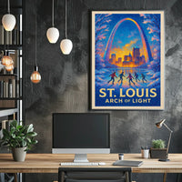 St. Louis Arch Of Light Poster