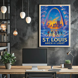 St. Louis Arch Of Light Poster