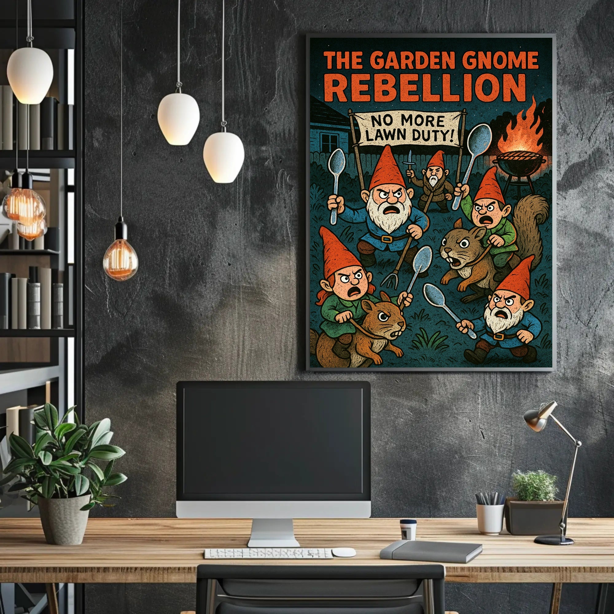 The Garden Gnome Rebellion Poster PosterGoat