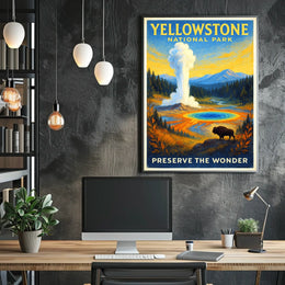Yellowstone National Park Preserve the Wonder Poster