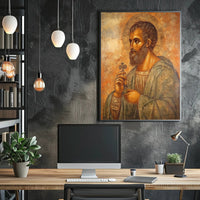 Religious Iconography Art: Byzantine Serenity Cultural Poster