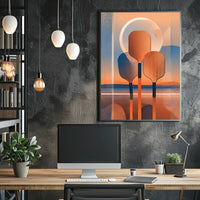 Abstract Sunset Reflections Poster